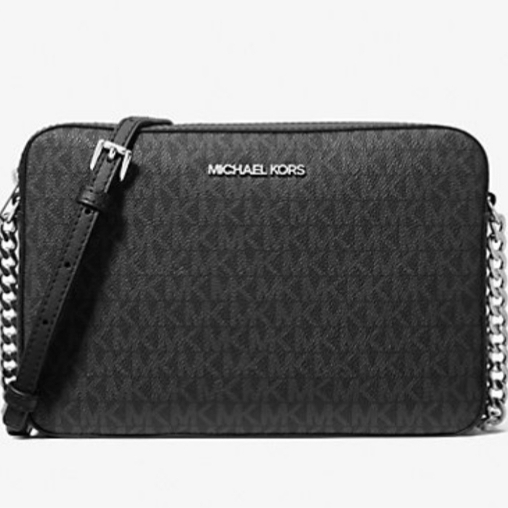 Michael KORS Jet Set Logo Crossbody Bag BLACK